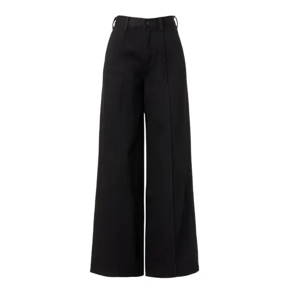 Madewell Black Super Wide Leg Jeans SIZE 30 Long Trouser Work Casual Denim $148 - Picture 3 of 10